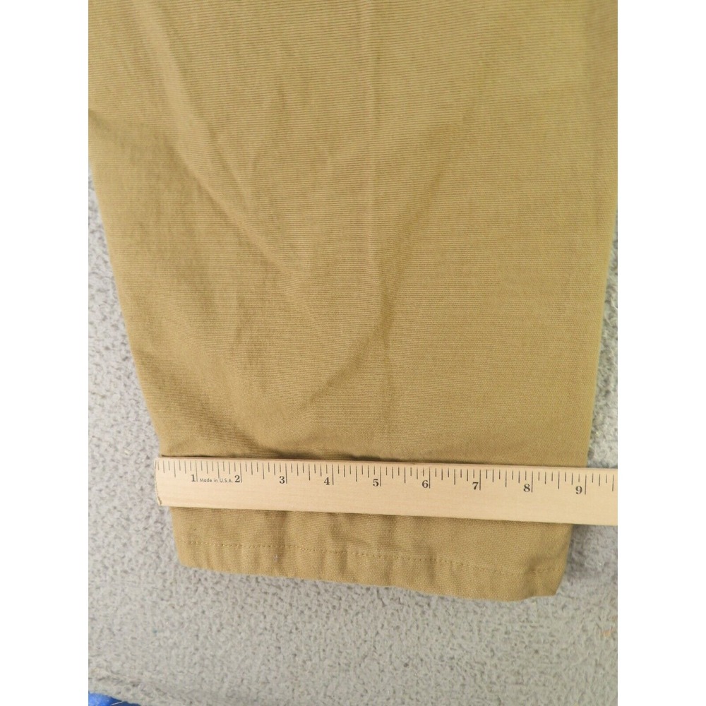 Eddie Bauer Pants 38x31 Brown Canvas Workwear Knee Reinforced Relaxed Baggy - Picture 10 of 12